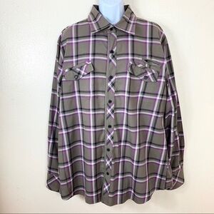 Cavi Men’s Casual Shirt Hutton down Brown striped